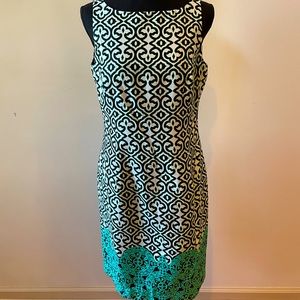 Evan Picone black and green Dress Size 8